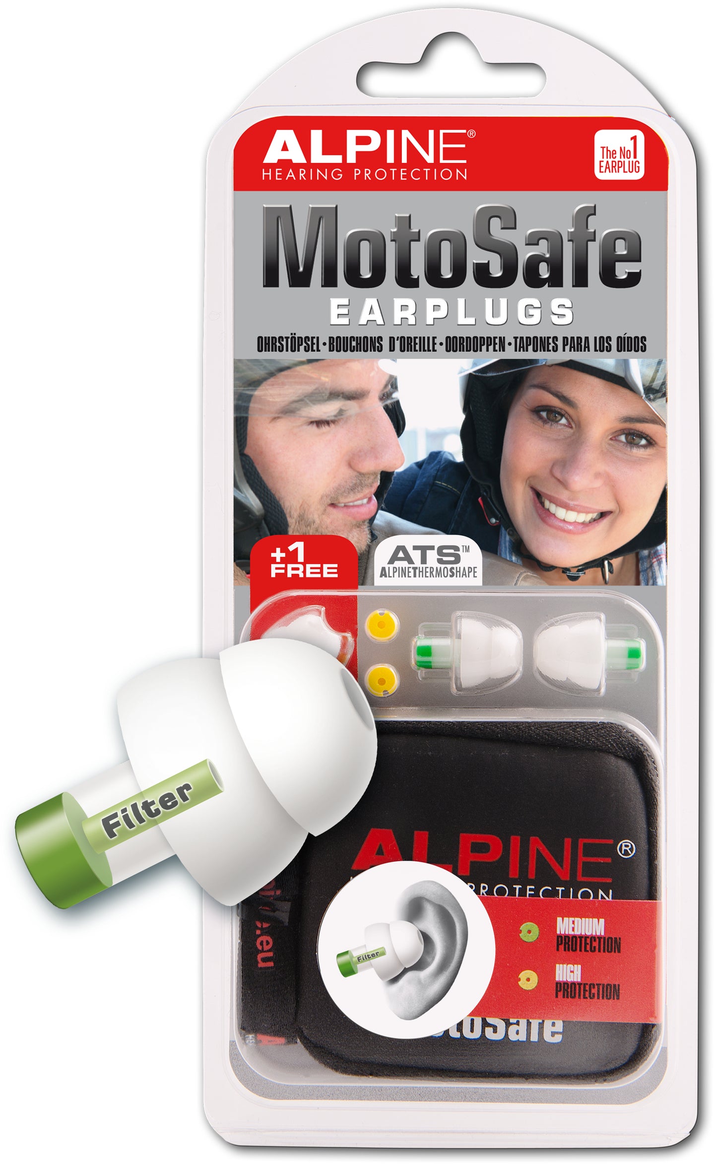 Bouchons d'oreilles Alpine MotoSafe Tour (Version route)