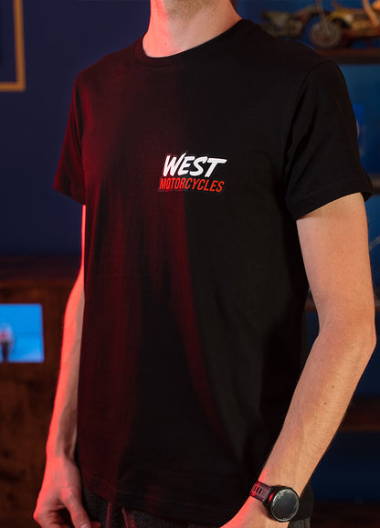 T-SHIRT WEST MOTORCYCLES 2025 NOIR